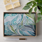 Kleurrijke Bloemen Batik Art Tissue Papier (Geschenk)