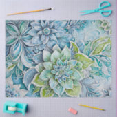 Kleurrijke Bloemen Batik Art Tissue Papier (Craft)