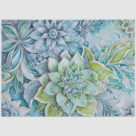 Kleurrijke Bloemen Batik Art Tissue Papier