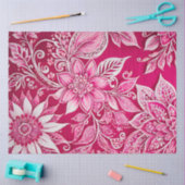 Kleurrijke Bloemen Batik Art Tissue Papier (Craft)