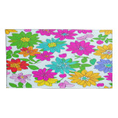 Kleurrijke Bloemen Beddengoed Set Kussensloop (Achterkant-Rechts)