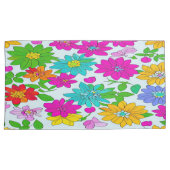 Kleurrijke Bloemen Beddengoed Set Kussensloop (Voorkant-Rechts)