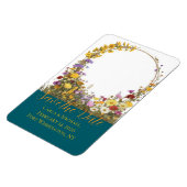 Kleurrijke Bloemen Bewaar de Datummagneet Magneet (Linkerzijde)