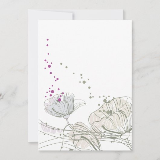 kleurrijke bloemen bladeren schets save the date (Voorkant)