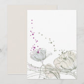 kleurrijke bloemen bladeren schets save the date (Voorkant / Achterkant)