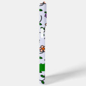 Kleurrijke bloemen, blauwe achtergrond, groen Case-Mate iPhone case (Achterkant / Rechts)