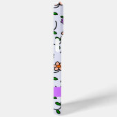 Kleurrijke bloemen, blauwe achtergrond, Paarse Case-Mate iPhone Case (Achterkant / Rechts)