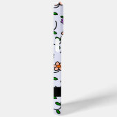 Kleurrijke bloemen, blauwe achtergrond, zwart Case-Mate iPhone case (Achterkant / Rechts)