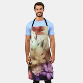 Kleurrijke Bloemen Bloemen Alles-Over Print Schort (Gedragen)