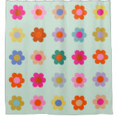 Kleurrijke Bloemen  Bloemen Douchegordijn (Voorkant)