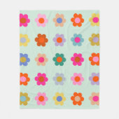 Kleurrijke Bloemen  Bloemen Fleece Deken (Voorkant)