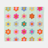 Kleurrijke Bloemen  Bloemen Fleece Deken (Voorkant (Horizontaal))