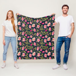 Kleurrijke bloemen-Bloemen Patroon 22-Fleece Deken