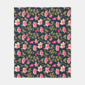 Kleurrijke bloemen-Bloemen Patroon 22-Fleece Deken (Voorkant)