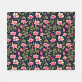 Kleurrijke bloemen-Bloemen Patroon 22-Fleece Deken (Voorkant (Horizontaal))