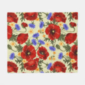 Kleurrijke bloemen, bloemen, patroon van bloemen fleece deken (Voorkant (Horizontaal))
