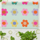 Kleurrijke Bloemen Bloemen Theedoek (Gevouwen)