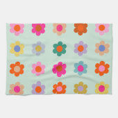 Kleurrijke Bloemen Bloemen Theedoek (Horizontaal)