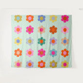 Kleurrijke Bloemen Bloemen Wandkleed (Voorkant (horizontaal))