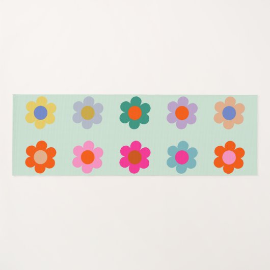 Kleurrijke Bloemen  Bloemen Yogamat (Voorkant (horizontaal))