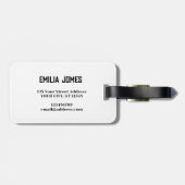 Kleurrijke bloemen bloemenmonogram bagagelabel (Achterkant horizontaal)