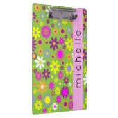 Kleurrijke bloemen, bloemenpatroon, Jouw naam Klembord (Rechts)