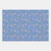 Kleurrijke bloemen bloementuin naadloos patroon inpakpapier vel (Voorkant 3)