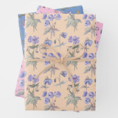 Kleurrijke bloemen bloementuin naadloos patroon inpakpapier vel (In situ)