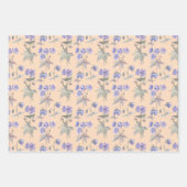 Kleurrijke bloemen bloementuin naadloos patroon inpakpapier vel (Voorkant)