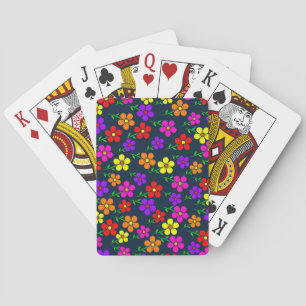 Kleurrijke Bloemen Bloemmotief-34654 Pokerkaarten