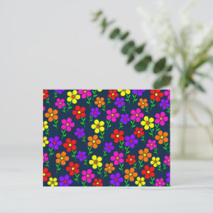 Kleurrijke Bloemen Bloemmotief Briefkaart