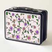 Kleurrijke bloemen, bloemmotief, groen, boho (Achterkant)