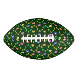 Kleurrijke bloemen, bloemmotief, groen, boho american football