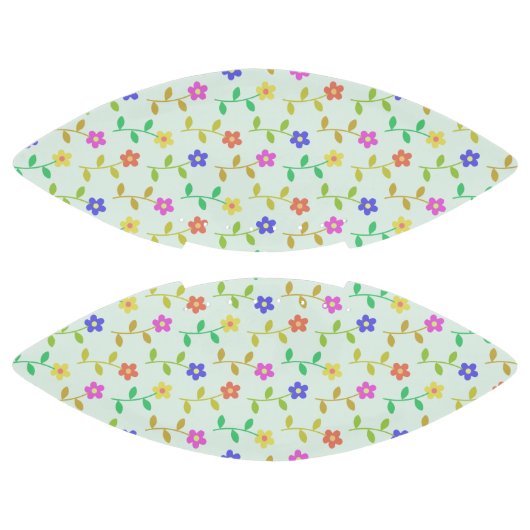 Kleurrijke bloemen, bloemmotief, groen, boho american football (Panelen)