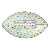 Kleurrijke bloemen, bloemmotief, groen, boho american football (Voorkant)
