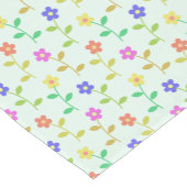 Kleurrijke bloemen, bloemmotief, groen, boho korte tafelloper (Hoek)