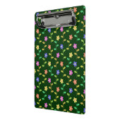 Kleurrijke bloemen, bloemmotief, groen, boho mini klembord (Angled2)