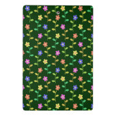 Kleurrijke bloemen, bloemmotief, groen, boho mini klembord (Achterkant)