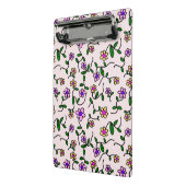 Kleurrijke bloemen, bloemmotief, groen, boho mini klembord (Angled2)