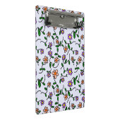 Kleurrijke bloemen, bloemmotief, groen, boho mini klembord (Schuin)