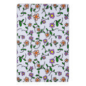 Kleurrijke bloemen, bloemmotief, groen, boho mini klembord (Achterkant)