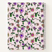 Kleurrijke bloemen, bloemmotief, groen, boho notitieboek (Achterkant)