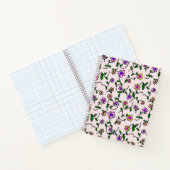 Kleurrijke bloemen, bloemmotief, groen, boho notitieboek (Binnen)