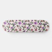 Kleurrijke bloemen, bloemmotief, groen, boho persoonlijk skateboard (Horizontaal)