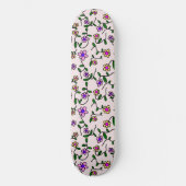 Kleurrijke bloemen, bloemmotief, groen, boho persoonlijk skateboard (Voorkant)