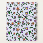 Kleurrijke bloemen, bloemmotief, groen, boho planner (Achterkant)