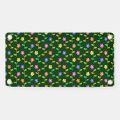 Kleurrijke bloemen, bloemmotief, groen, boho spandoek (Horizontaal)