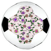 Kleurrijke bloemen, bloemmotief, groen, boho voetbal (Gedraaid)
