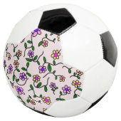 Kleurrijke bloemen, bloemmotief, groen, boho voetbal (Drie kwart)