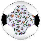 Kleurrijke bloemen, bloemmotief, groen, boho voetbal (Gedraaid)